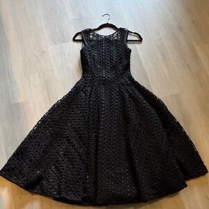 ASOS Black Lace Midi Dress